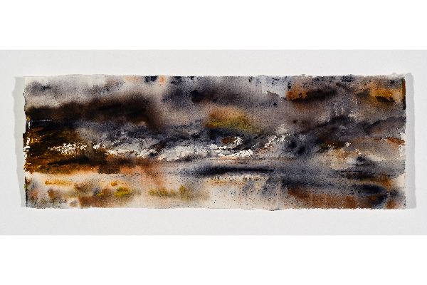 Making Space XXI, watercolour on Grumbacher, 15x5 in.